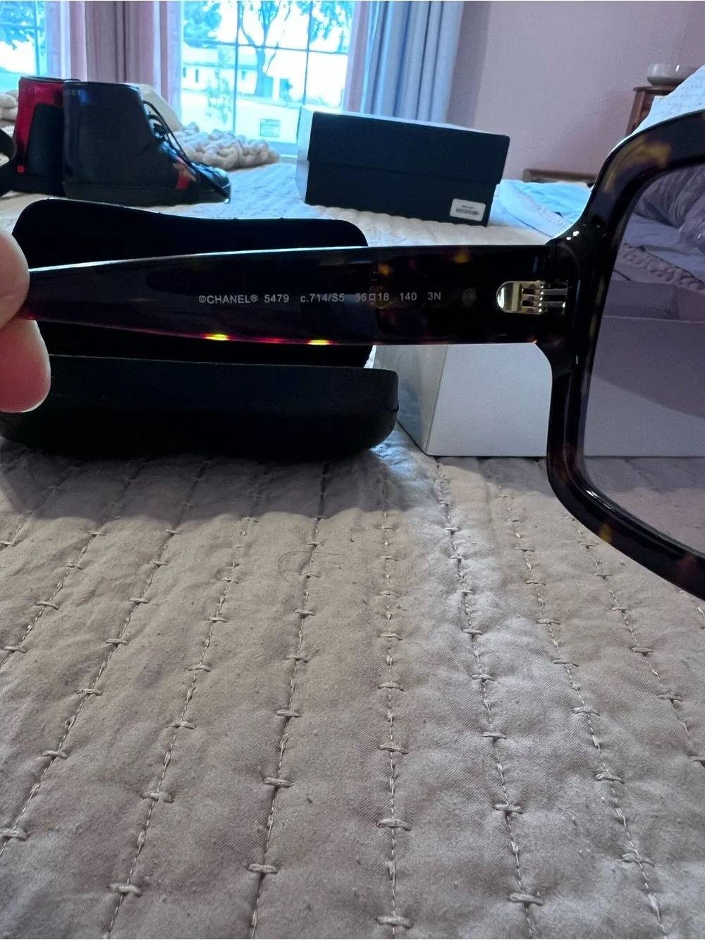 CHANEL Black Gradient Square Women’s Sunglasses
